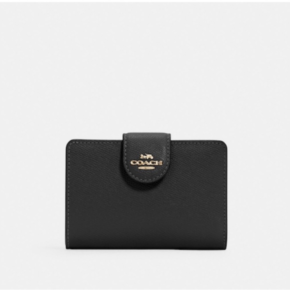 Coach Handbags - Coach Corner Zip Wallet - Black Leather
